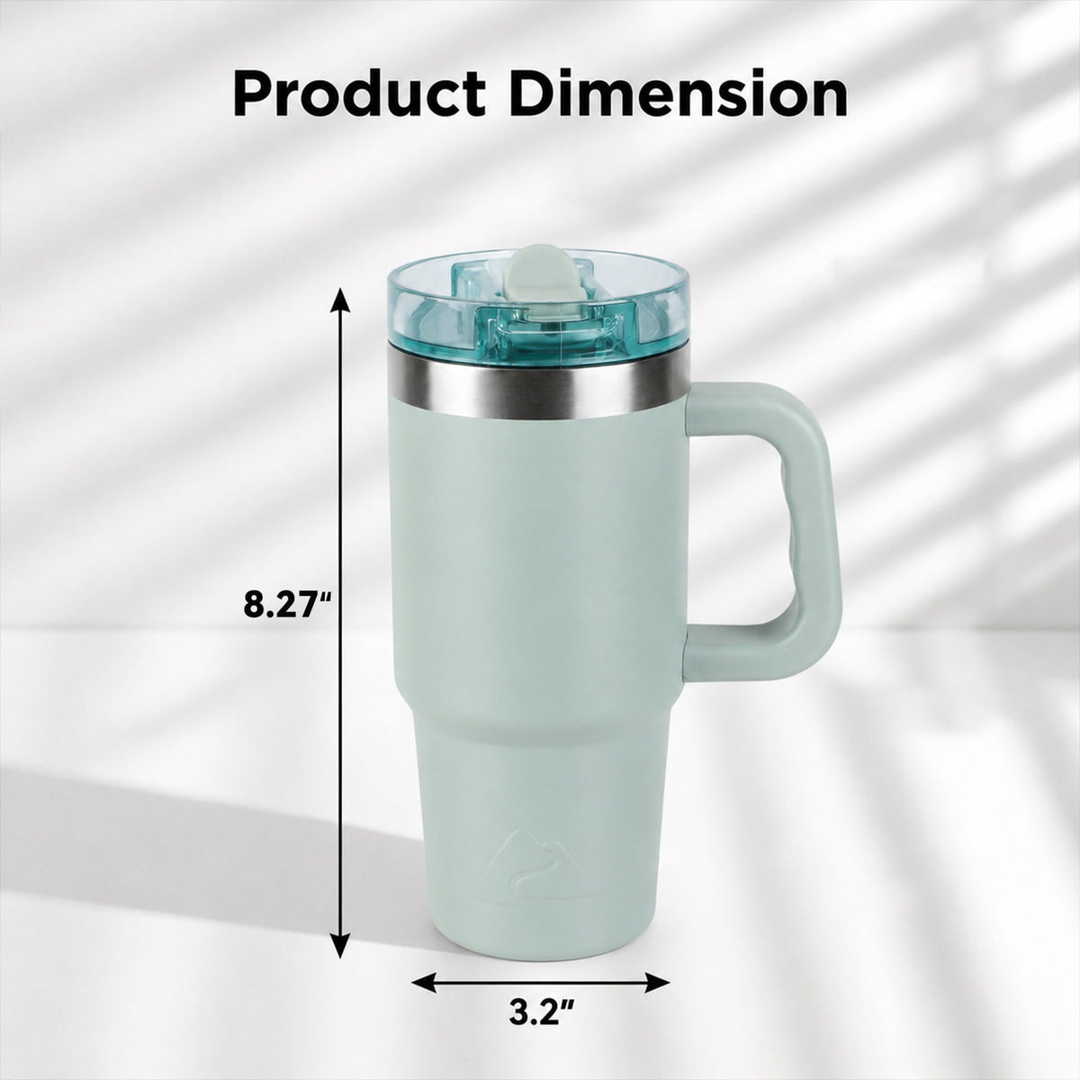 Ozark Trail 30 oz Stainless Steel Insulated Travel Tumbler with Handle and Flip Straw Lid, Rose Shimmer